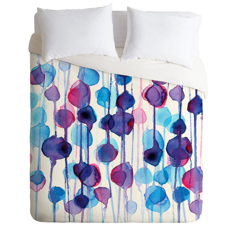 Ensemble de housse de couette abstrait aquarelle, Housse de couette simple / simple TG et 1 taie dé