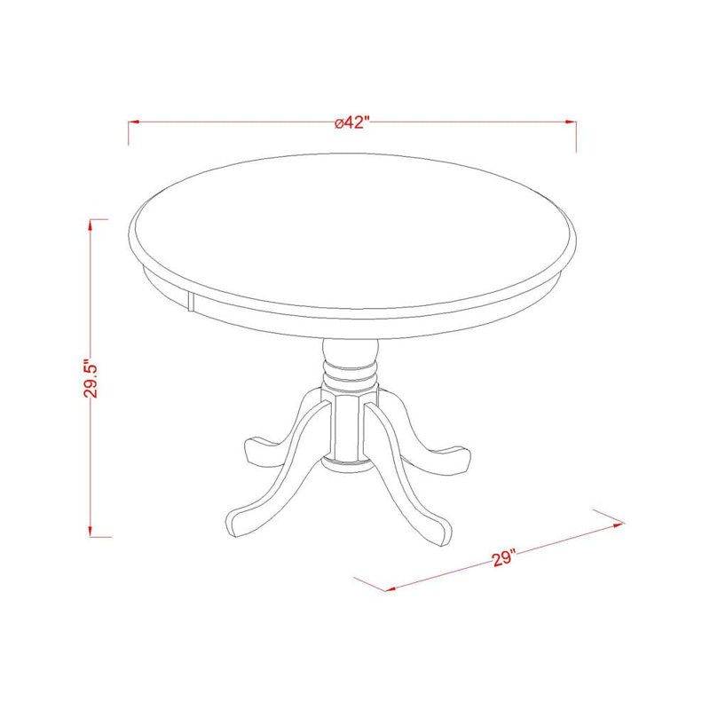 L'ensemble de salle à manger 3 pièces comprend une table de cuisine ronde avec piédestal et 2 chaises Parson rembourrées, lin blanc