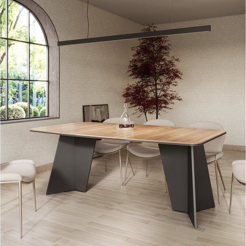 Extendable Dining Table, Light Wood
