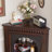 Nut-Brown Solid Wood Freestanding Fireplace