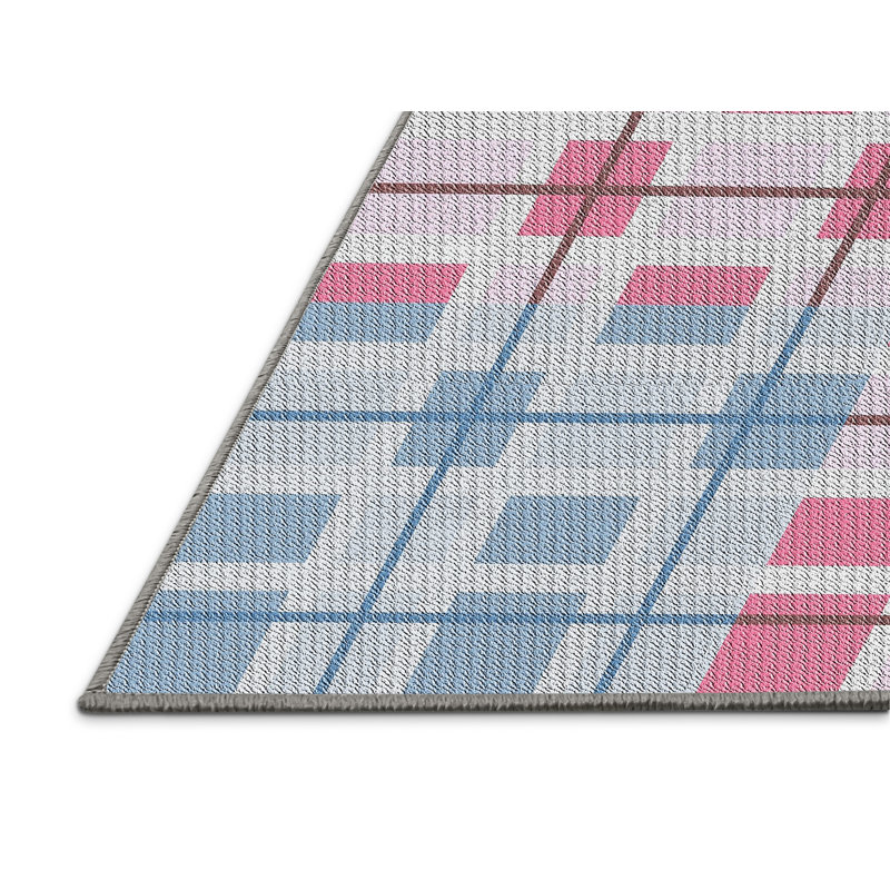 Geometric Indoor Rug, Rectangle 5' x 8'