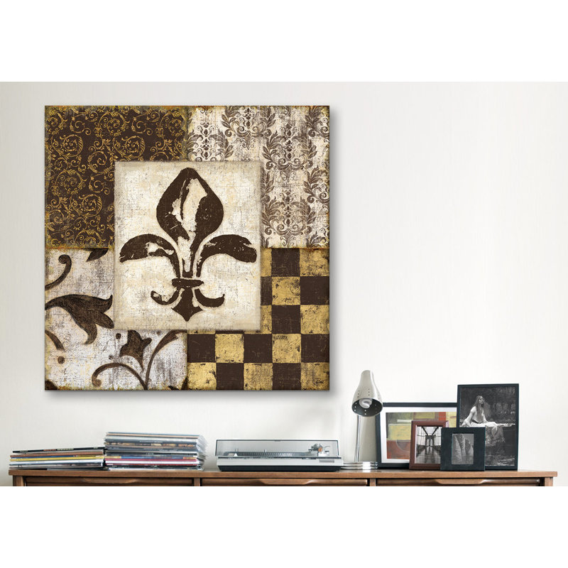 «Fleur de lis» par Daphne Brissonnet, reproduction sur toile tendue sur châssis, H 26 po x l 26 po x P 1,5 po, Toile tendue