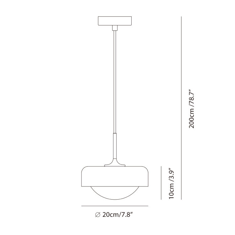 Luminaire suspendu tambour 1 lumière DEL Pensee, Blanc mat