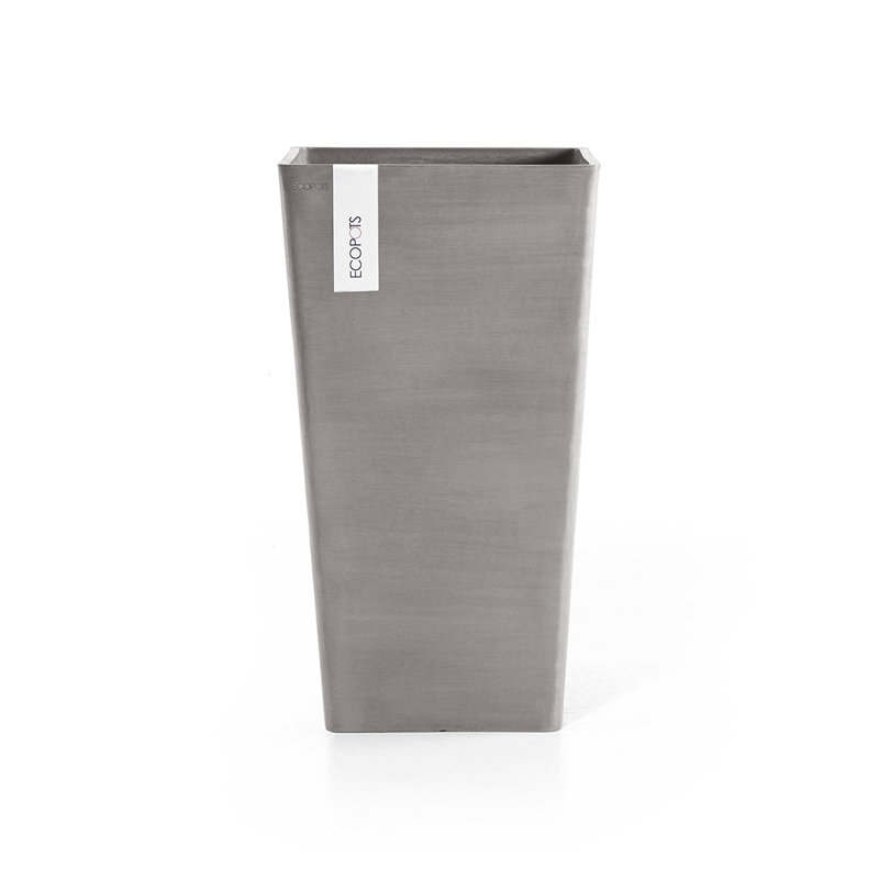 Pot Planter, 10.2" H x 11.8" W x 11.8" D, Taupe