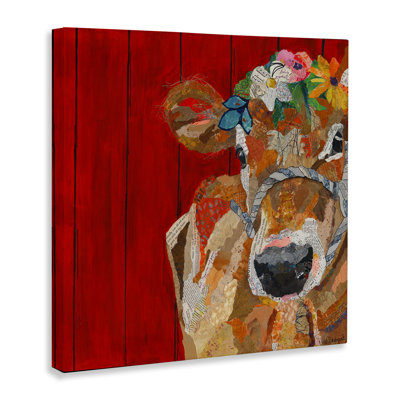 «Red Barn Cow Collage» par Violet Davenport