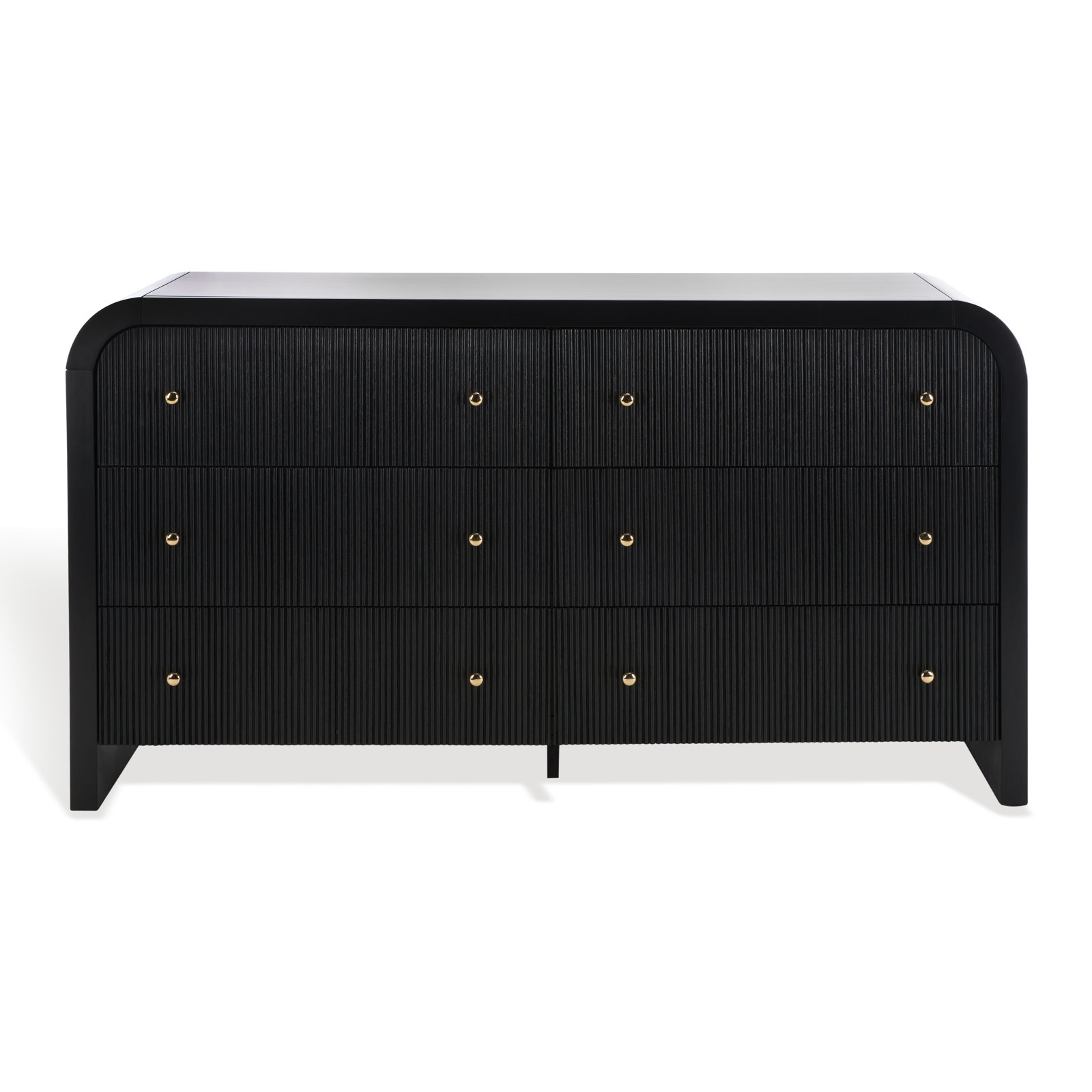 Liabella 6 Drawer 62" W Dresser, Black