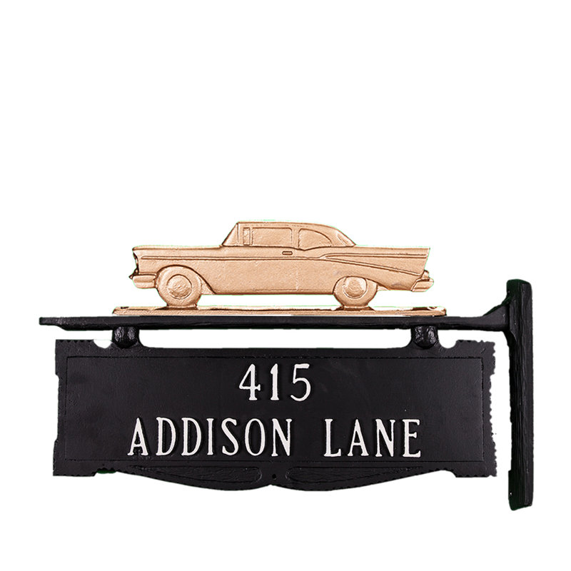 2-Line Address Post, Yes, Gold Bronze
