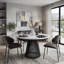 Extendable Metal Base Dining Table-1161070153-1161070167