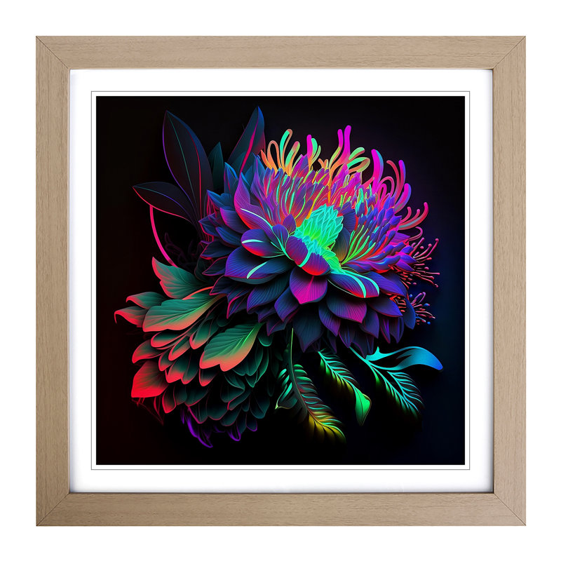 Single Picture Frame Print on Wood, Oak