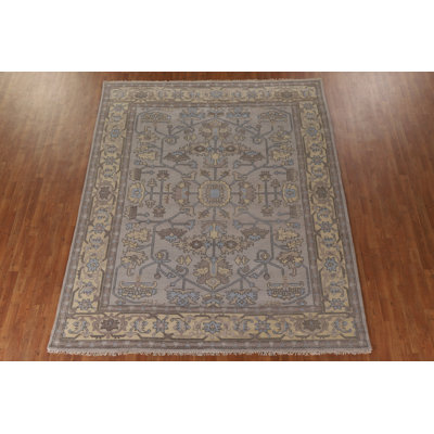 All-Over Gray Oushak Oriental Area Rug 8x10