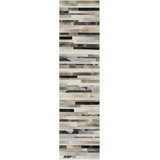 Trail Geometric Area Rug in Brown/Silver/Ivory
