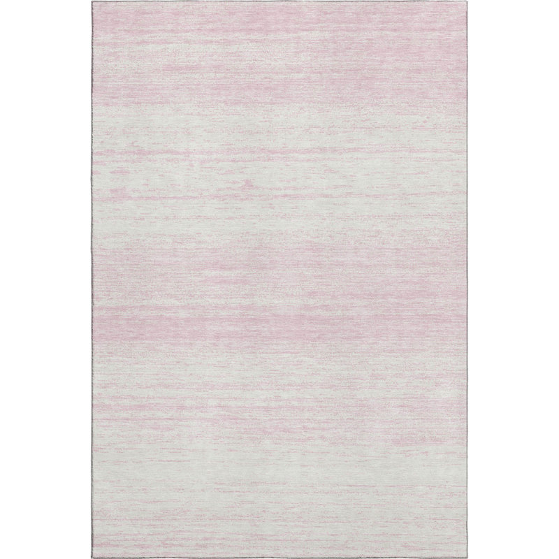Premium Machine Washable Prisco Pink Rug, Rectangle 2'6" x 3'10"