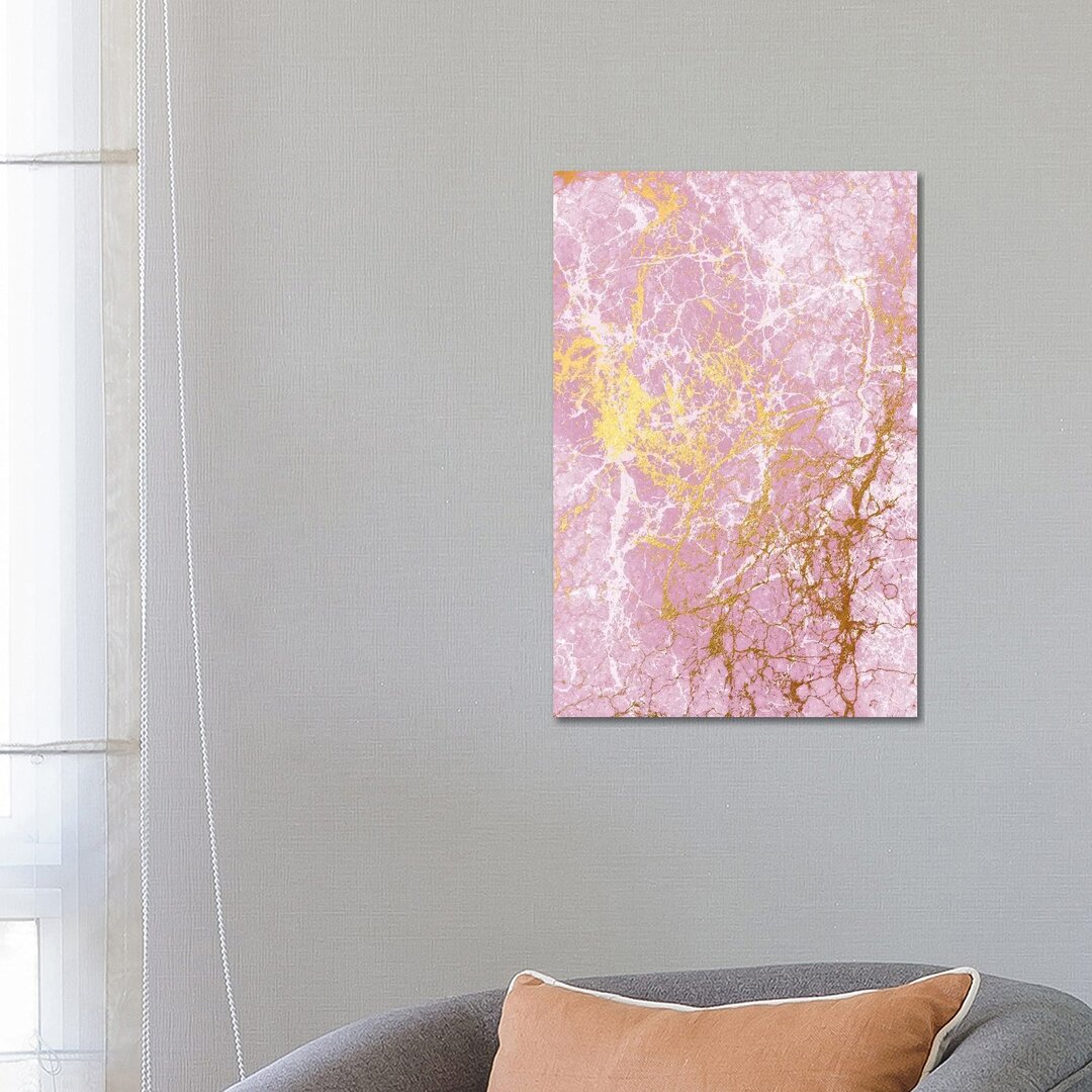 Pink Marble von Sarah Callis - Galerie-verpackte Leinwand Giclée auf Leinwand