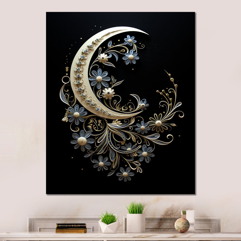 «Moon Pearl Harmony» sur métal, H 40 po x l 30 po