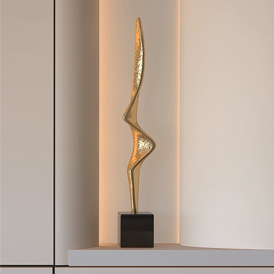 Ornement sculpture en résine italien minimaliste abstrait