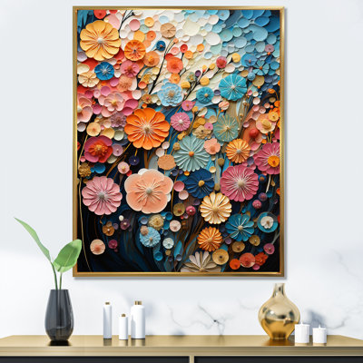 Fleurs du Japon kimono kaléidoscope sur toile