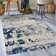 Tapis abstrait bleu / beige