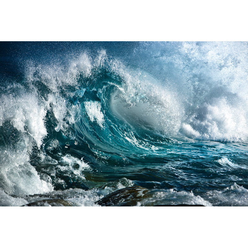 Ocean Wave by Irabell - Wrapped Canvas Print, 61cm H x 91cm W x 3.8cm D