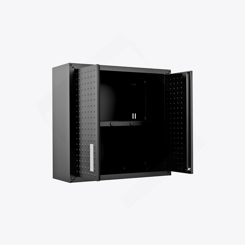 Armoire décorative, armoire de garage avec 2 portes et 1 tablette réglable