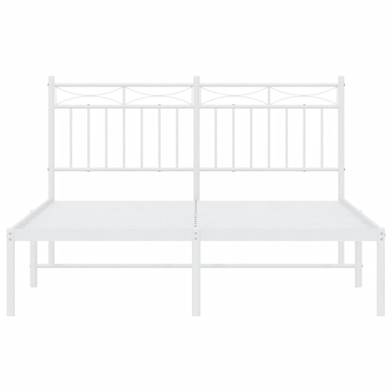 Abry Metal Bed, White, 135 x 190 cm