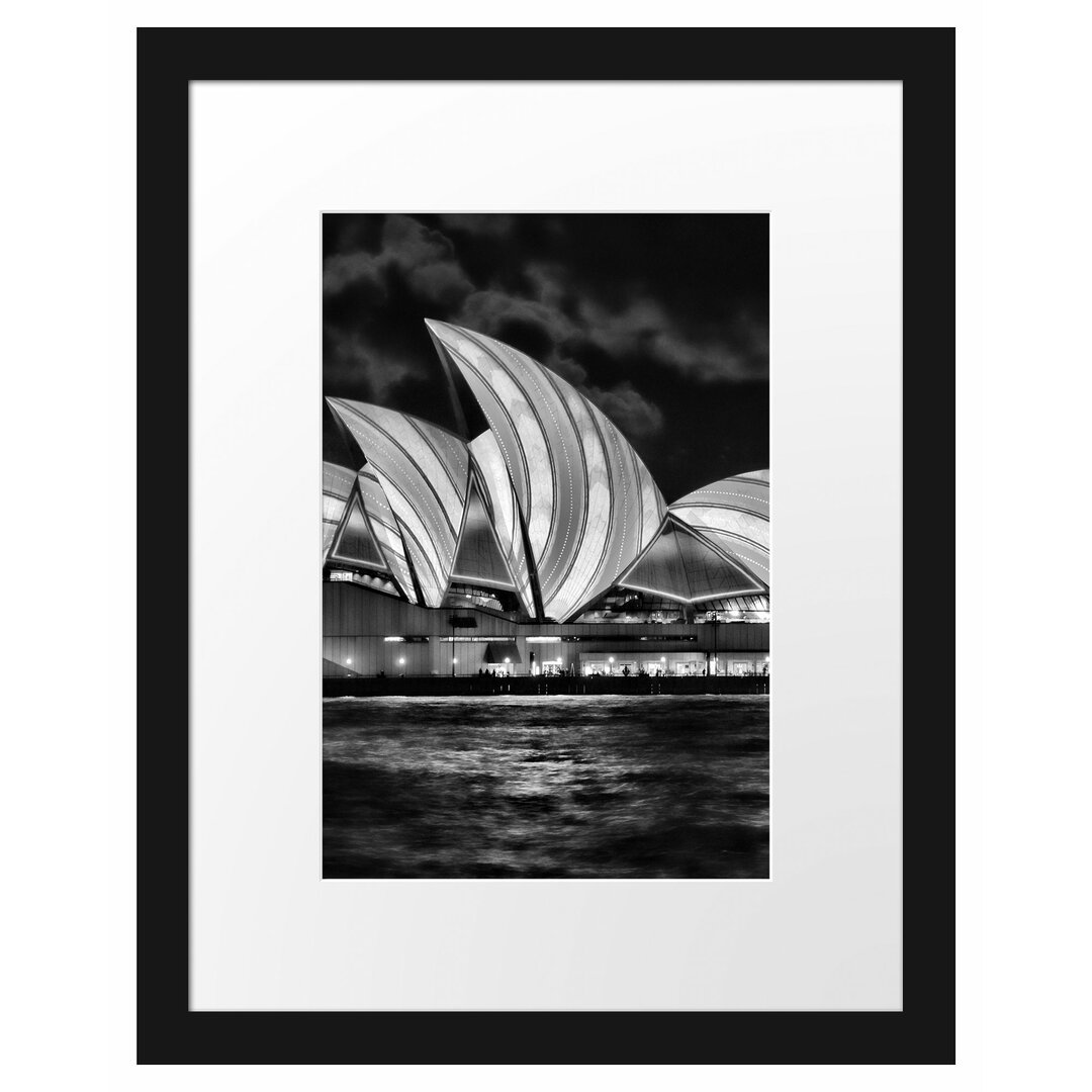 Gerahmtes Poster Sydney Opera House Streifen