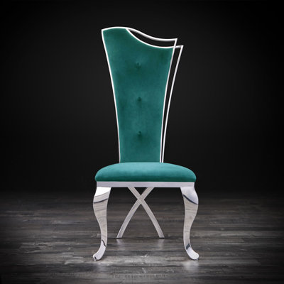18'' H Velvet Upholstered Side Chair