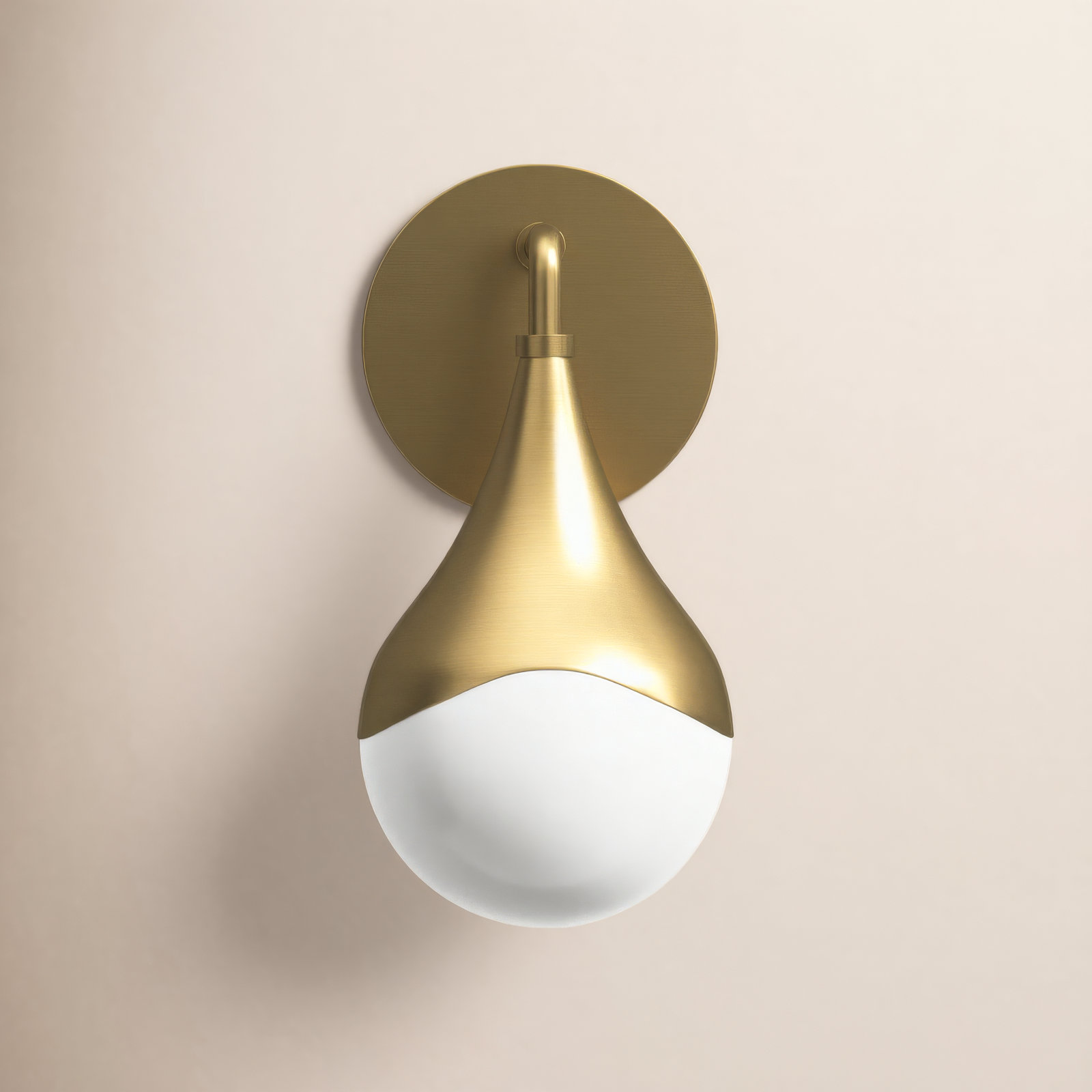 Algiers Single Light Dimmable Bath Sconce, Aged Brass