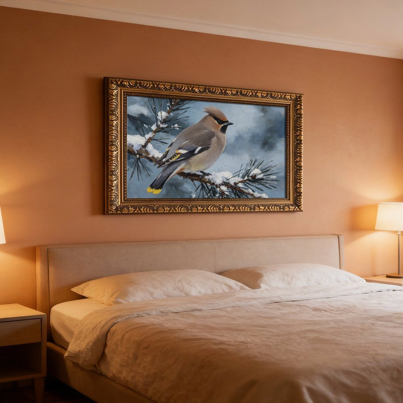 Cadre mural Bohemian WaxwingOrnate, L 8 po x l 12 po
