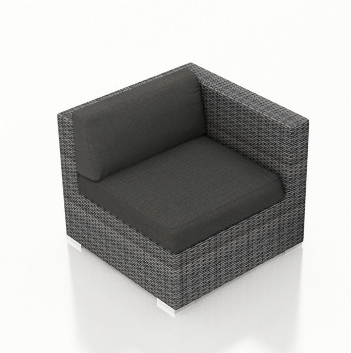 District Outdoor Lounge Chair, Canvas Charcoal Sunbrella® Canvas, Gray