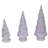 Set Of 3 Colour Changing Led Lighted Christmas Trees