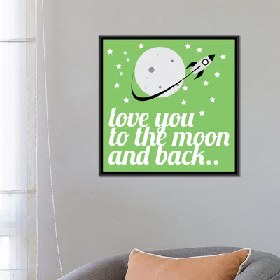 « kids love you to the moon », impression sur toile tendue Kids Art