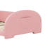 Lit plateforme tapissier simple avec tête de lit et lit rose durable