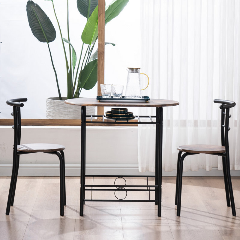Ensemble repas pour 2 personnes Keiundra, Noir, Marron, Brun / noir