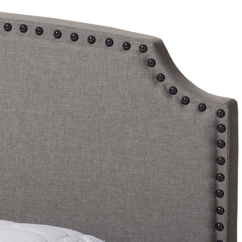 Lit tapissier standard Amick, Gris, Très grand