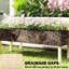 Outdoor Raised Garden Bed With Trellis, Two - In One Design For Climbers, Support Various Plants, Ergonomic Stepped Structure, Simple Assembly, Rustic Charm, Natural Wood Color Patio Planter Box