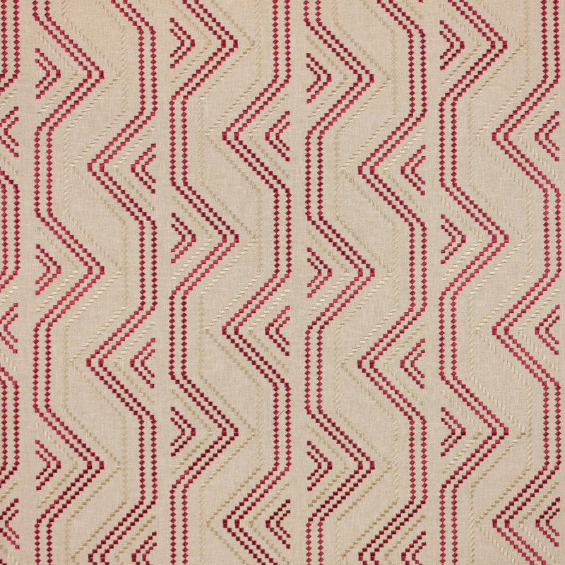 Suite Square Pegs Fabric, Coral
