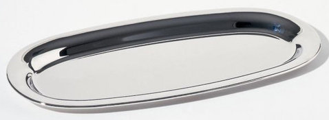 Alessi Jasper Morrison Stainless Steel Tray, Mirror Polished, 13.8"
