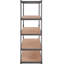 Étagère de rangement réglable à 5 niveaux, capacité de 2 000 lb, étagère de rangement robuste en métal, noire, L 48 po x l 24 po x H 72 po pour la cuisine