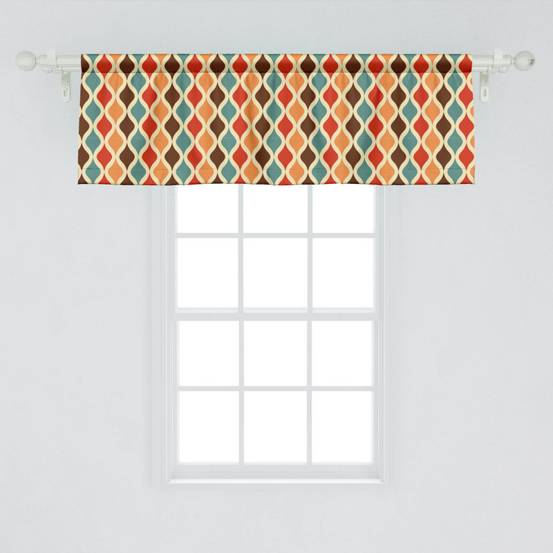 Ensemble de 2 cantonnières Ambesonne Retro Funky, L 54 po x L 12 po