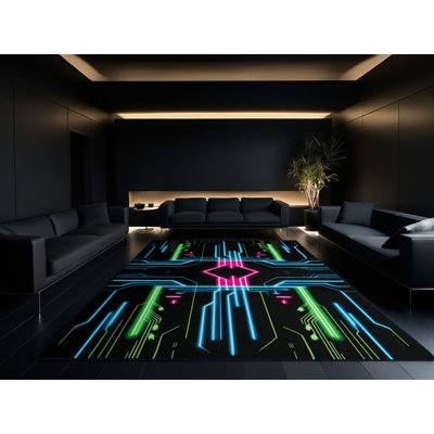 Technicolor Streak Rug