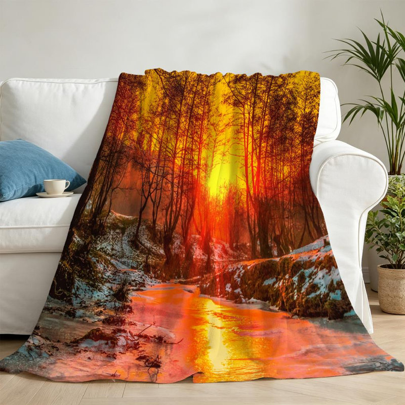 Jeté en molleton rouge ultra doux, Throw 50" x 60"
