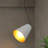 1-Light White Pendant Light Dimmable Track Design with Adjustable Head