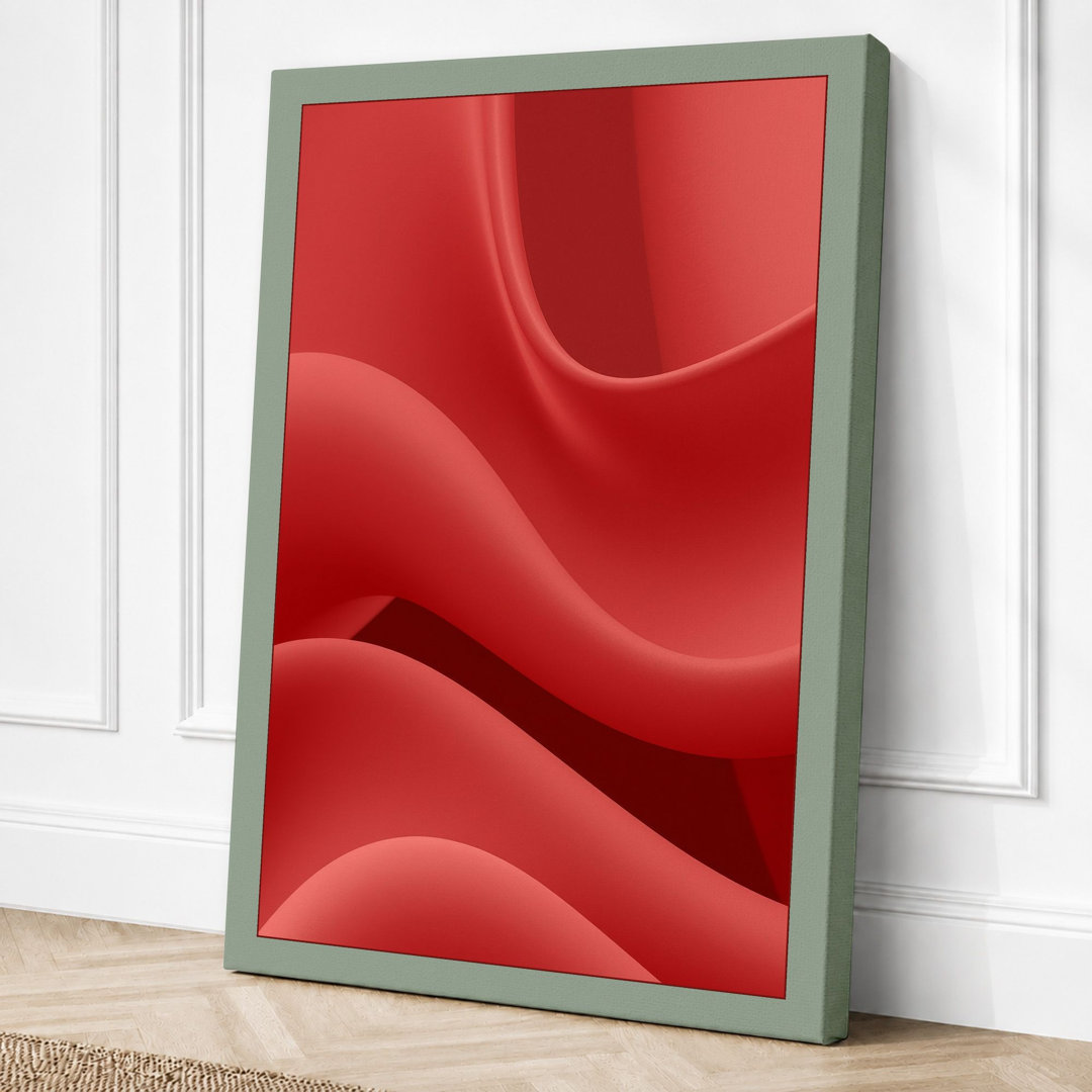 Flowing Waves Abstract - Wrapped Canvas