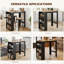 Table de bar avec 3 tablettes pour la cuisine, noyer-566112053