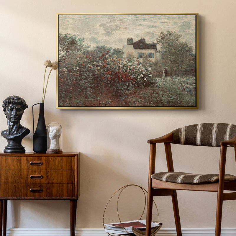 Paysage rétro - DCCCLxxx, H 17 po x l 25 po, Toile avec cadre flottant or