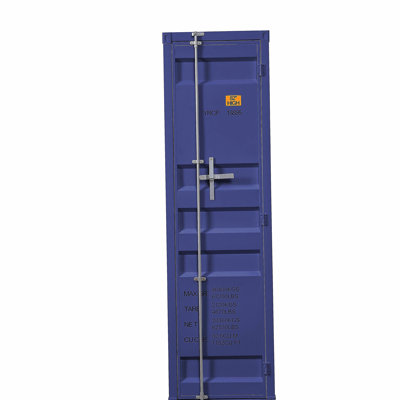 Armoire bleue avec serrure de contenant pleine longueur