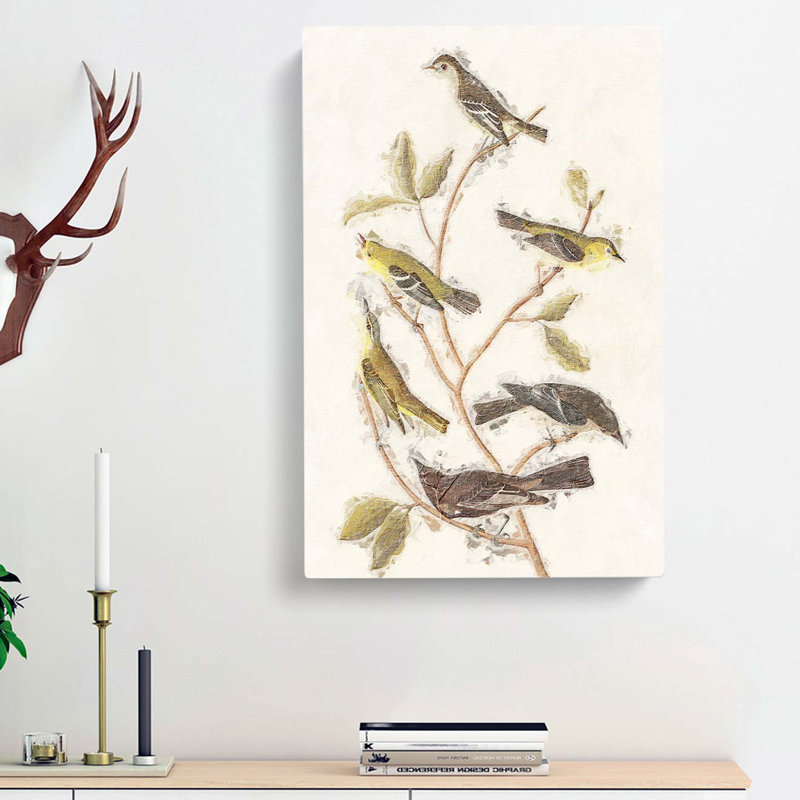 Collection Of Birds - Wrapped Canvas Painting, 76cm H x 50cm W x 3cm D