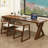 Nut-brown Rectangular Solid Wood desk-630206134