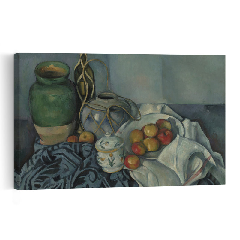 Nature morte aux pommes, vers 1893-1894. Estampe murale abstraite contemporaine sur le thème des fruits., H 16 po x l 24 po