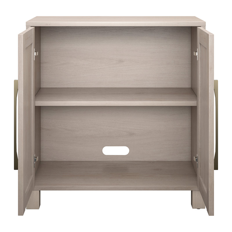 2-Door Accent Cabinet with Adjustable Shelf, Alder White